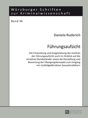 cover image of Führungsaufsicht